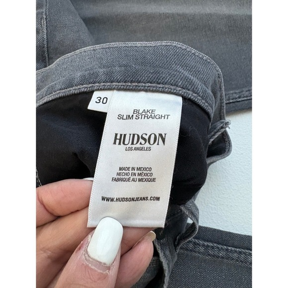 Hudson Blake Slim Straight Jeans Dark Wash Denim Pants Casual Size 30 - Picture 5 of 11
